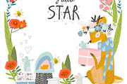 Deer and Mouse Celebrating Birthday, an Animal Illustration by Maria Starus (Thumbnail 3 of 3)