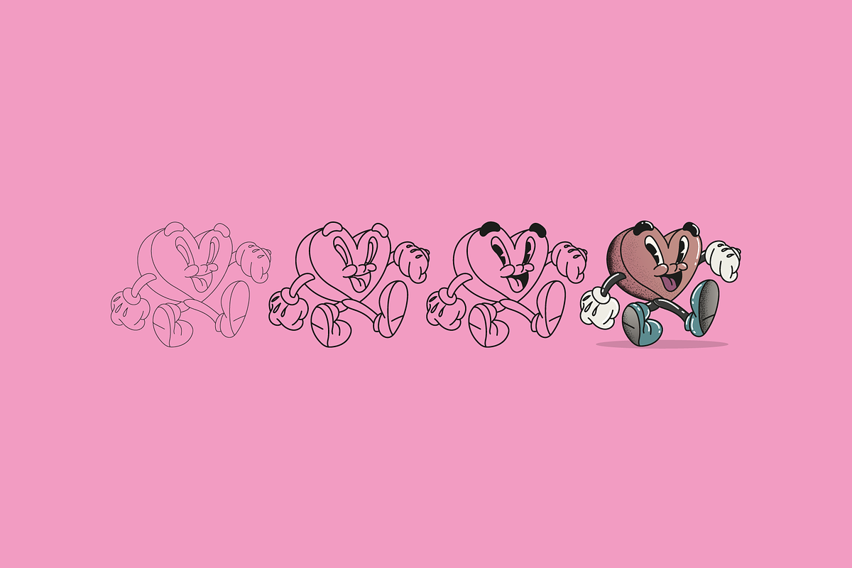 Cartoon Valentines Heart, an Illustration by Inkwell Supply Co (Photo 2 of 10)