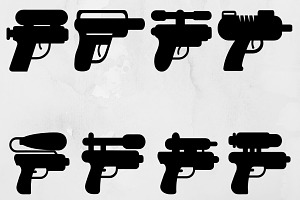 Water Gun Silhouette SVG, an Object Illustration by newminddesign