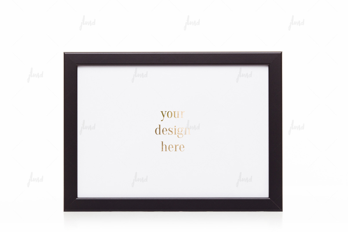 Dark styled frame isolated mockup, a Print Template by JustLikeMyDesktop (Photo 2 of 3)