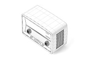 Antique Radio, an Object 3D Model by CGAxis (Thumbnail 6 of 6)