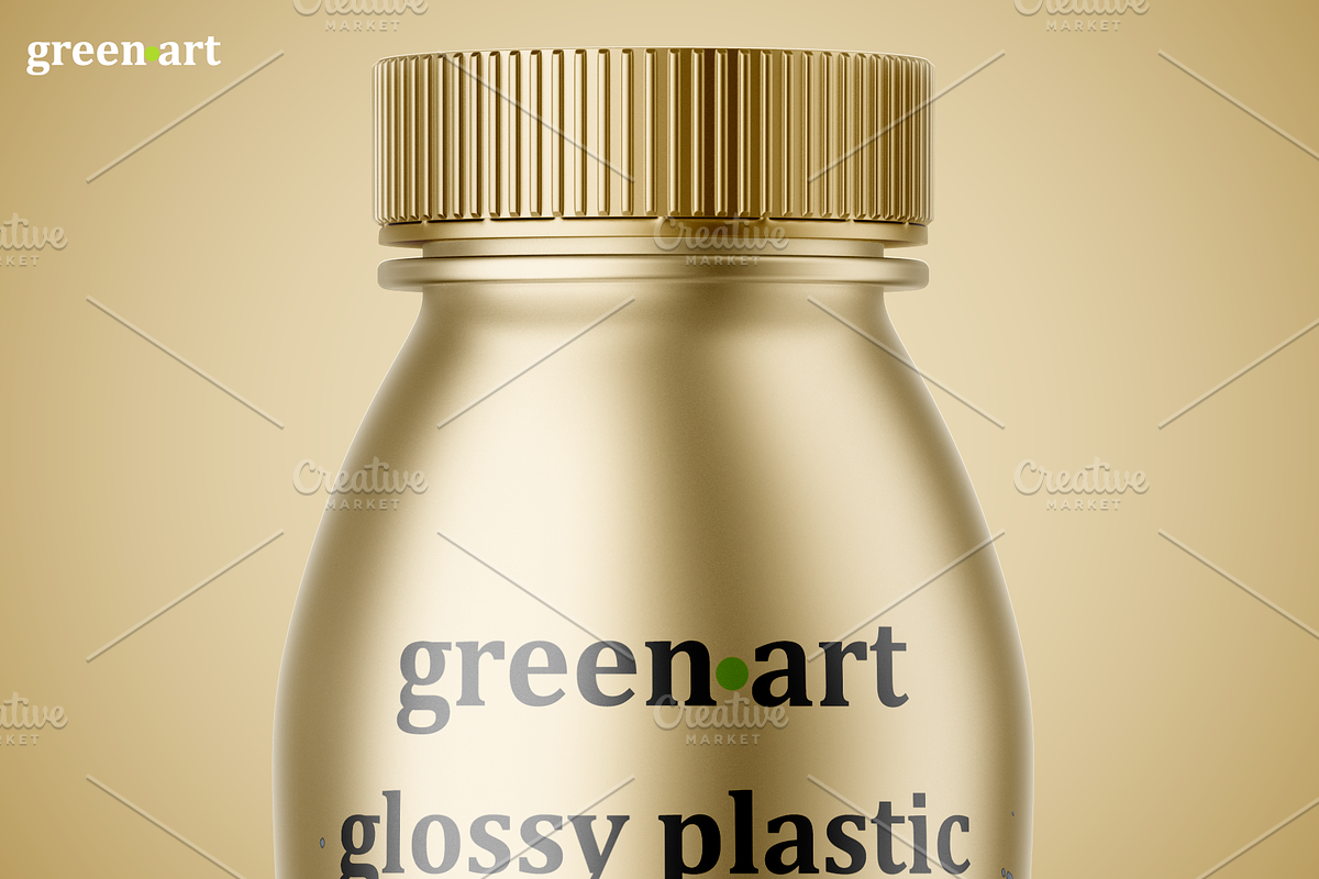 Metallic Plastic Bottle Mockup, a Packaging Mockup by Green Art (Photo 2 of 3)