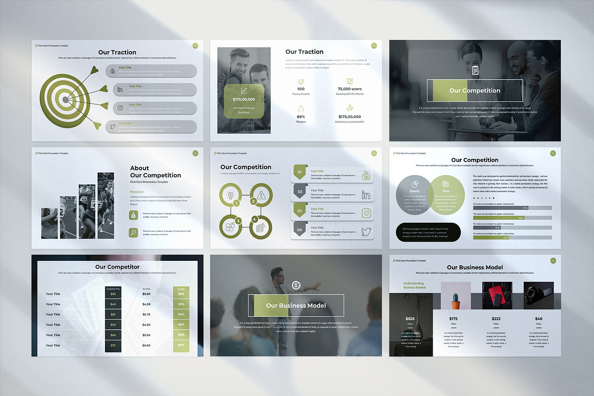 Pitch Deck PowerPoint Template, a Presentation Template by WhiteGraphic (Photo 10 of 16)