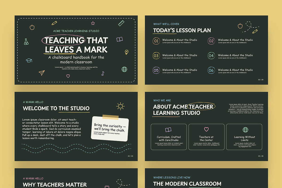 Chalkboard School Education Presenta, a Presentation Template by BrandPacks (Photo 7 of 7)