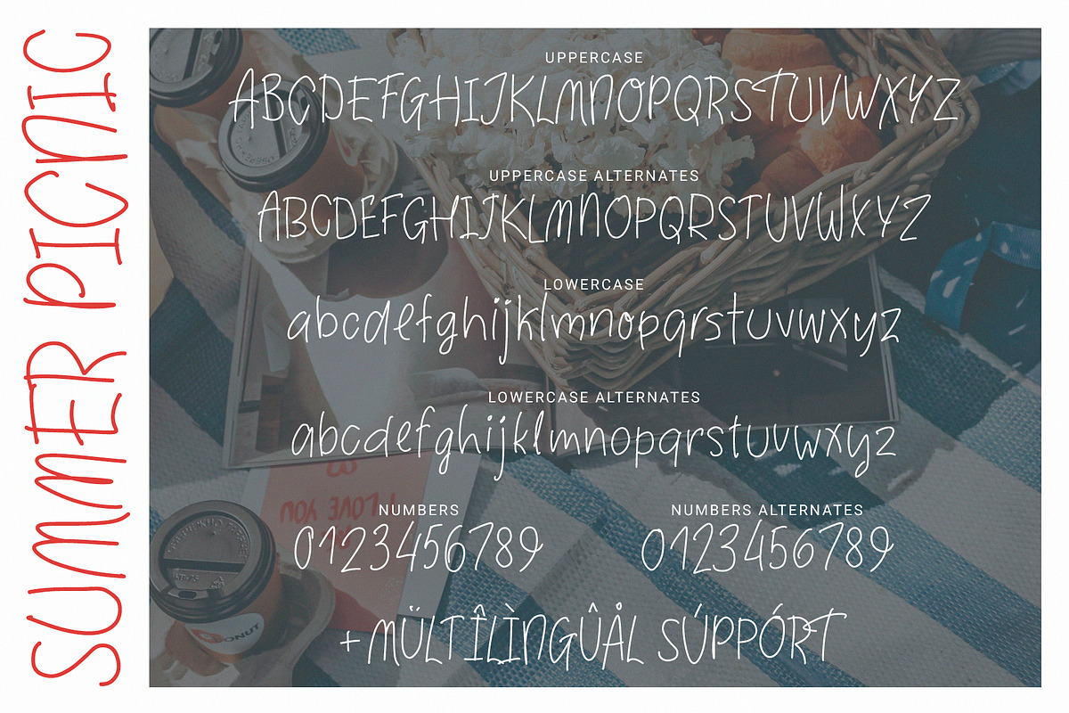 Summer Picnic | Extras Doodle Font, a Handwritten Font by AnMark (Photo 4 of 9)