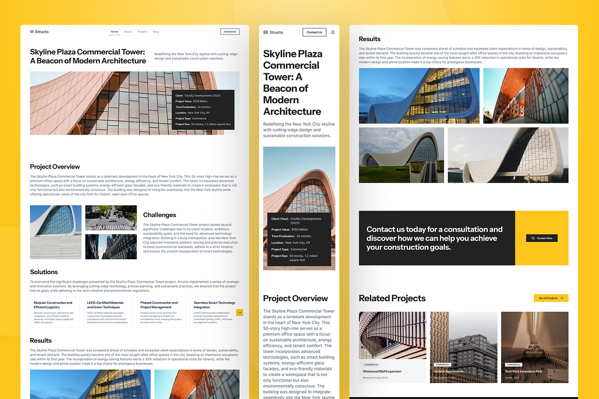 Construction Website Figma Template, an UI Kit Template by peterdraw (Photo 5 of 7)