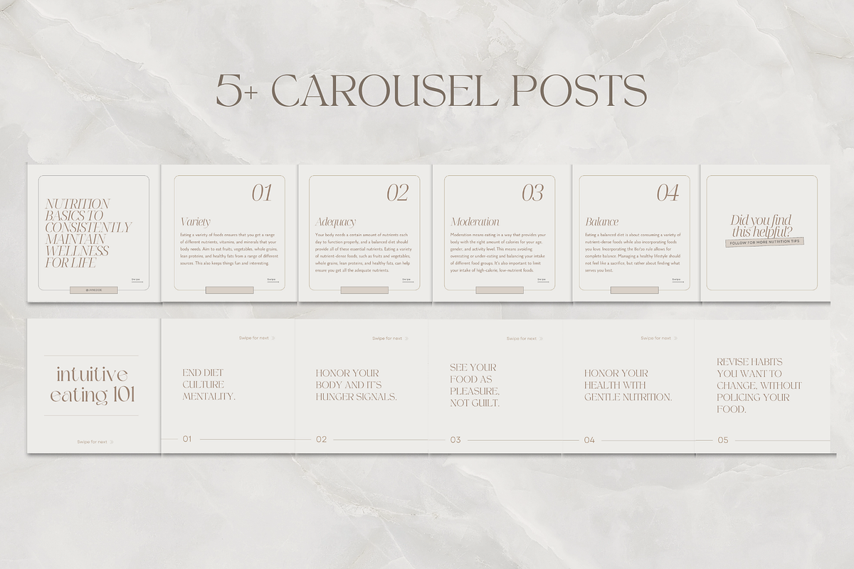 Nutrition Coach Instagram Template, a Social Media Template by Thrive Nutrition Studio (Photo 4 of 7)