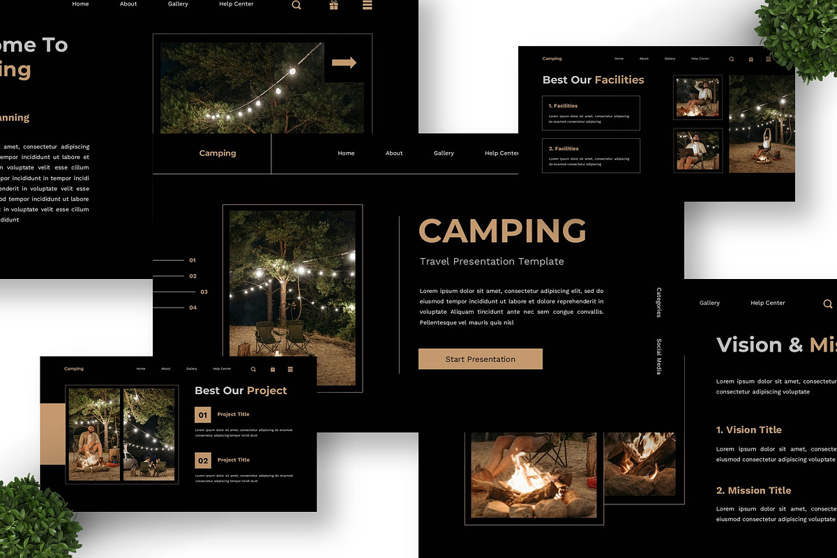 Camping - Travel Google Slide, a Presentation Template by Deepslide Studio (Photo 3 of 6)