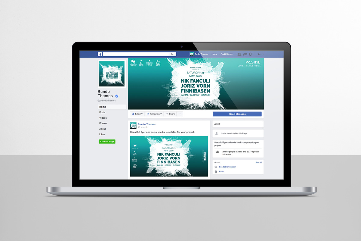 Event and DJ Social Media, a Social Media Template by Bundo Themes (Photo 4 of 5)