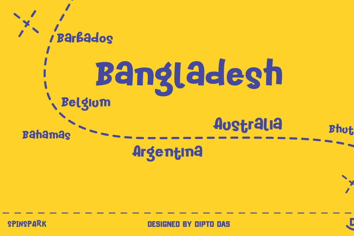 SpinSpark Playful Font, a Handwritten Font by Dipto design (Photo 5 of 6)