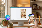 Christmas Baby Shower Canva Template, a Marketing Template by KennedyStudio (Thumbnail 3 of 6)