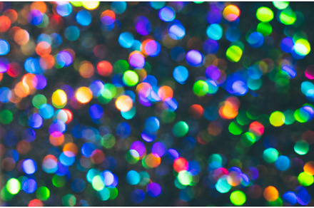 Blue holiday bokeh. Abstract, an Abstract Photo by Yummypic