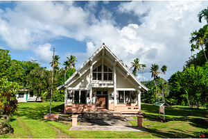 Bai ra Mlengl, a traditional Palauan, an Architecture Photo by Leonid Andronov