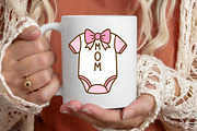 Cute Mom Baby Onesie SVG, an Object Graphic by Creative Art (Thumbnail 6 of 6)