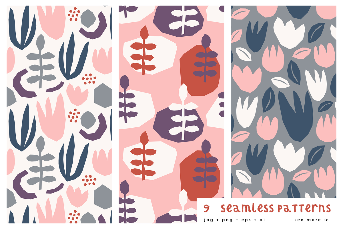 Tulip Garden | Shapes + Patterns, a Pattern Graphic by Studio Fevrier (Photo 3 of 11)