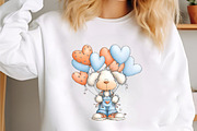 Whimsical Valentine Fluffy Dog Clipa, an Illustration by designcity5 (Thumbnail 3 of 5)