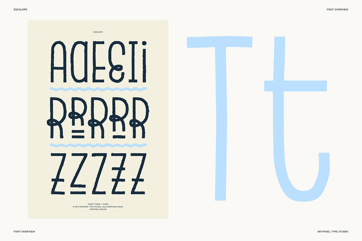 Escalope, a display handwritten font preview 7
