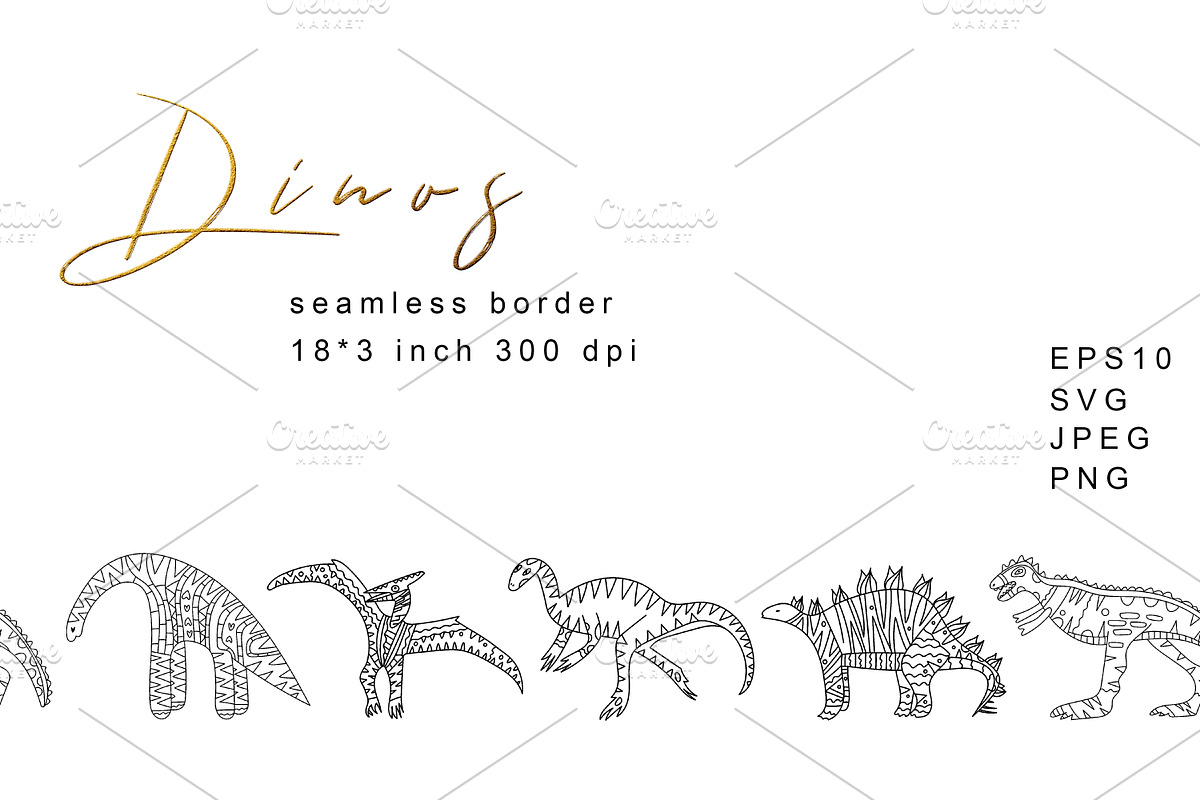 Dinosaurs Illustrations And Patterns, a Graphic by kh_cat (Photo 10 of 14)