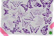 120 Butterfly Procreate Stamps, a Brush Add-On by Nuclear Brushes (Thumbnail 7 of 10)