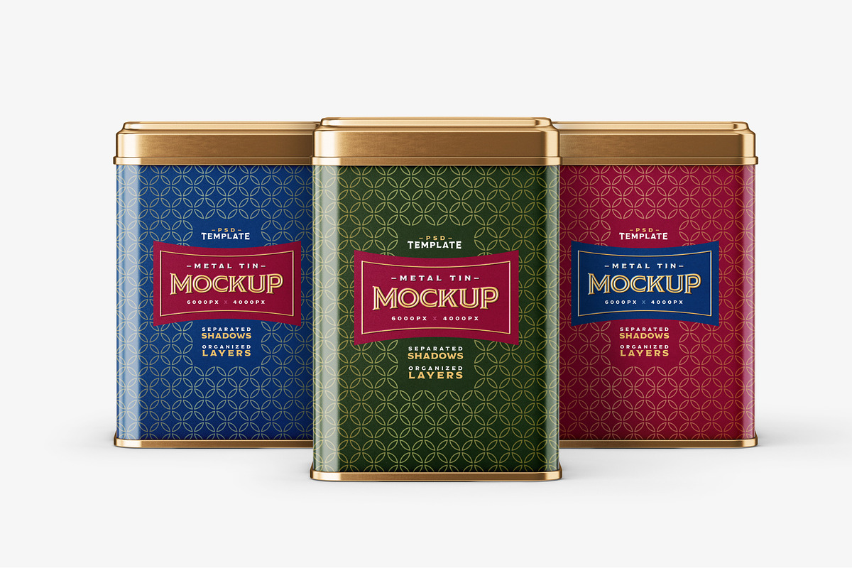 Square Tin Can Mockup Set, a Cups & Container Mockup by Deeplab (Photo 11 of 16)