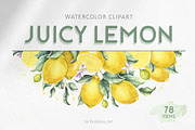 Lemon watercolor illustration, an Illustration by Fedulova Art (Thumbnail 1 of 14)