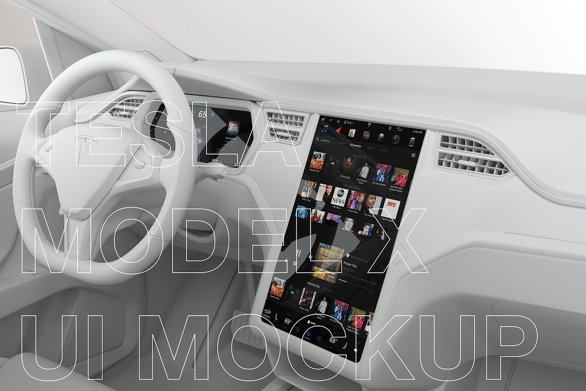 Tesla Model X Display UI mockup, a Mockup by Iamjaydesign (Photo 3 of 10)