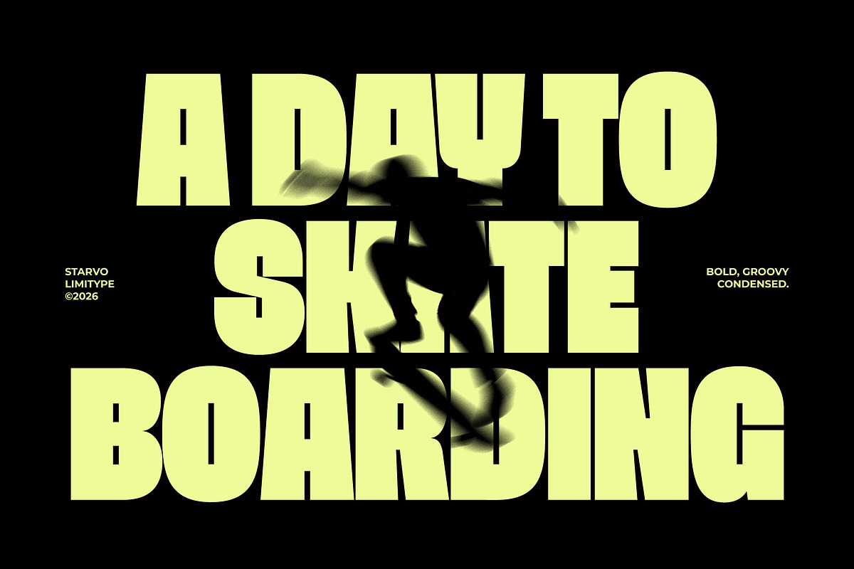 Starvo - Bold Condensed Font, a Sans Serif Font by limitype (Photo 2 of 10)