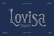 CS Lovisa Stippled, a Sans Serif Font by Craft Supply Co. (Thumbnail 1 of 8)