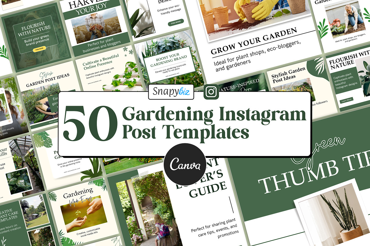 Gardening Instagram Canva Post Temp