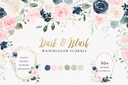 Dusk & Blush Watercolor Clipart Pack, an Illustration by PrettyGrandmillennial (Thumbnail 1 of 13)