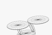 Modern table with two glass tabletop, a Furniture 3D Model by CGTales (Thumbnail 9 of 11)
