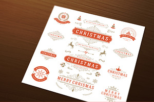 50 Christmas Labels And Badges