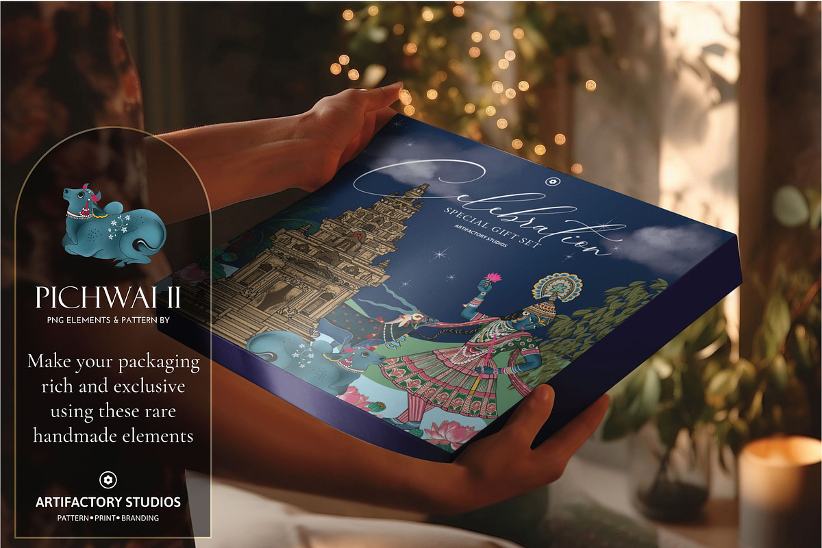 Pichwai PNG Elements & Patterns, an Illustration by Artifactory Studios (Photo 7 of 9)