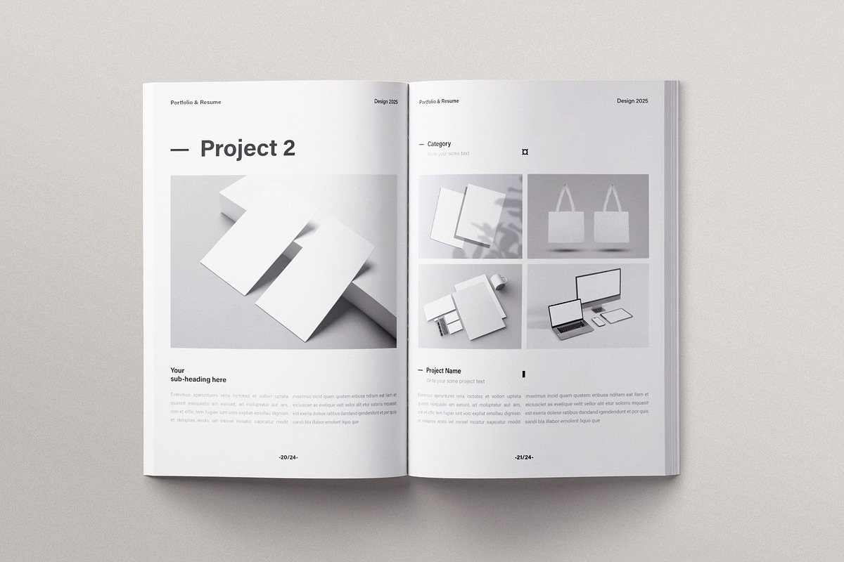 Design Portfolio and Resume Template, a Brochure Template by ArtisanaAura (Photo 9 of 12)
