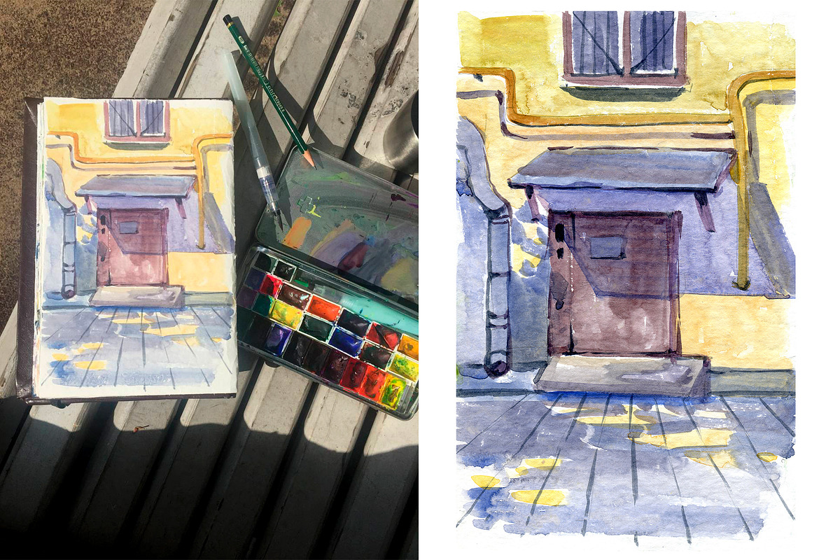Saint-Petersburg watercolor sketches, an Object Illustration by NataliMiasStore (Photo 2 of 9)