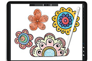 Procreate Art Journal Flower Brushes, a Brush Add-On by Soaring Bird Designs (Thumbnail 3 of 5)