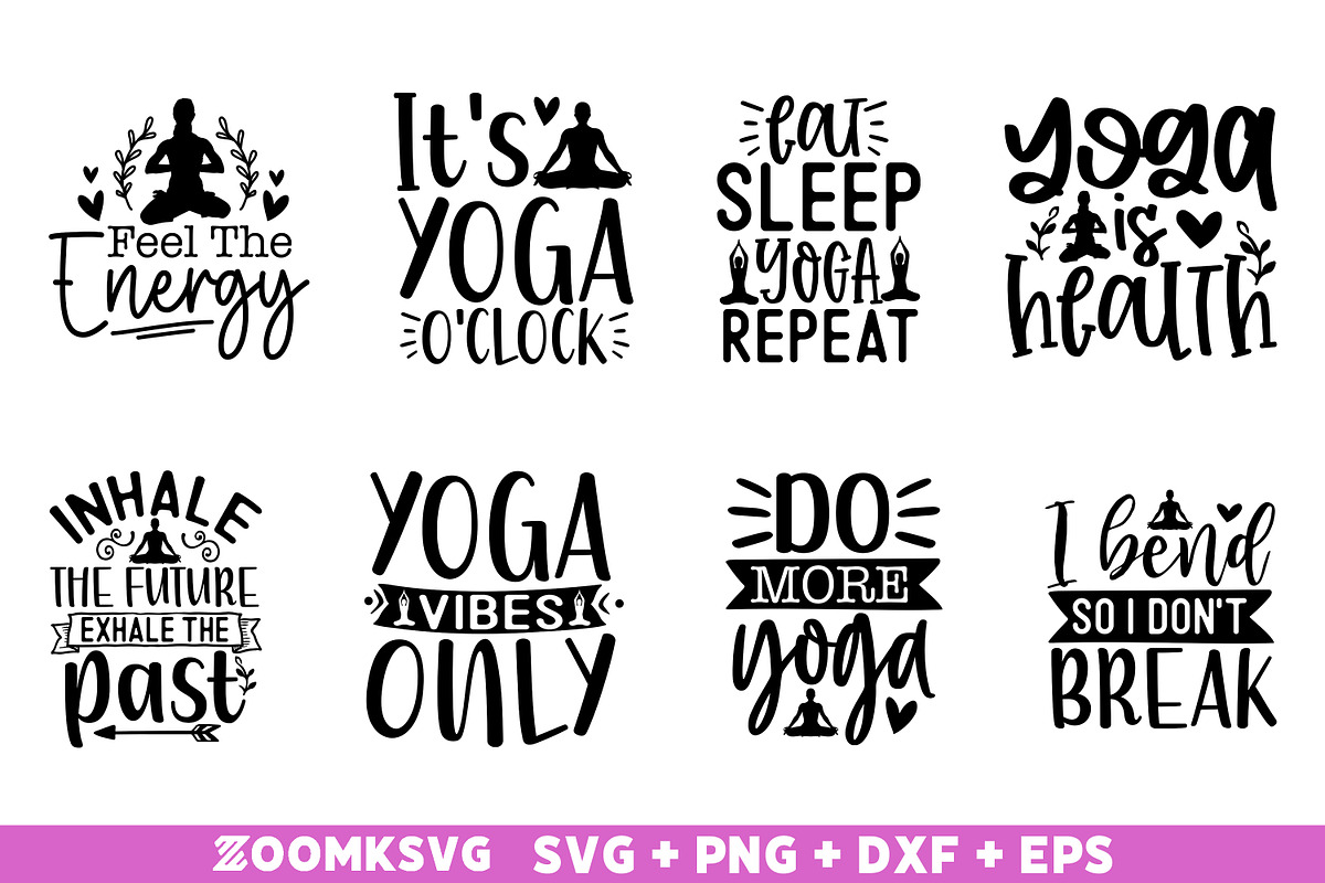 Yoga Bundle, Yoga SVG Bundle, an Illustration by ZoomkSVG (Photo 4 of 7)