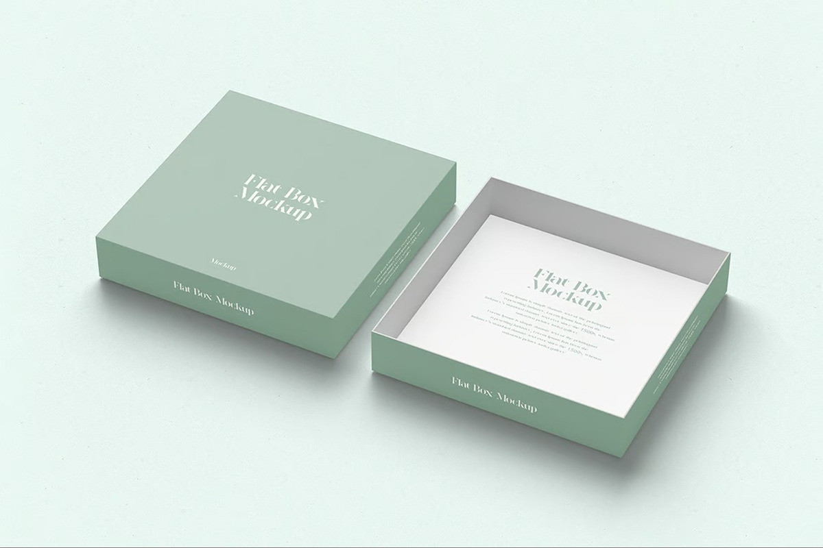 Flat Box Mockup, a Packaging Mockup by Se٧enStudio (Photo 6 of 6)