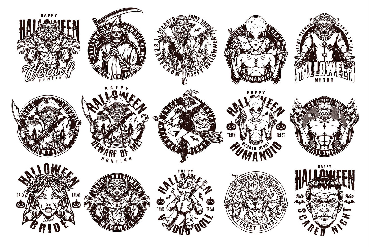 44 Halloween t-shirt designs, a Branding & Logo Template by DGIM studio (Photo 9 of 13)