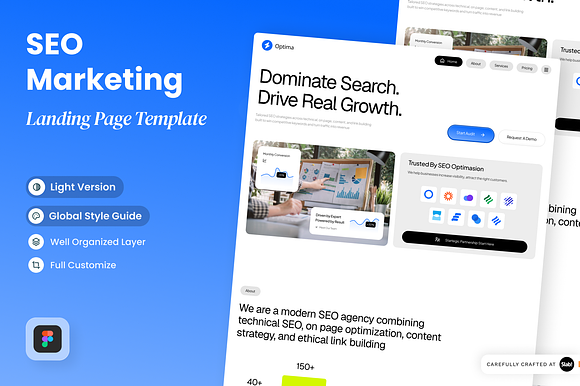 Optima - SEO Marketing Landing Page preview 5