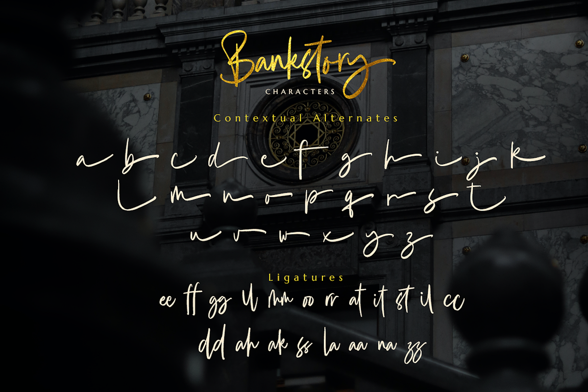 Bankstory - Handwritten Font preview 2