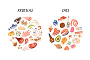 Food macronutrients groups set, a Food Illustration by Good Studio (Thumbnail 2 of 3)