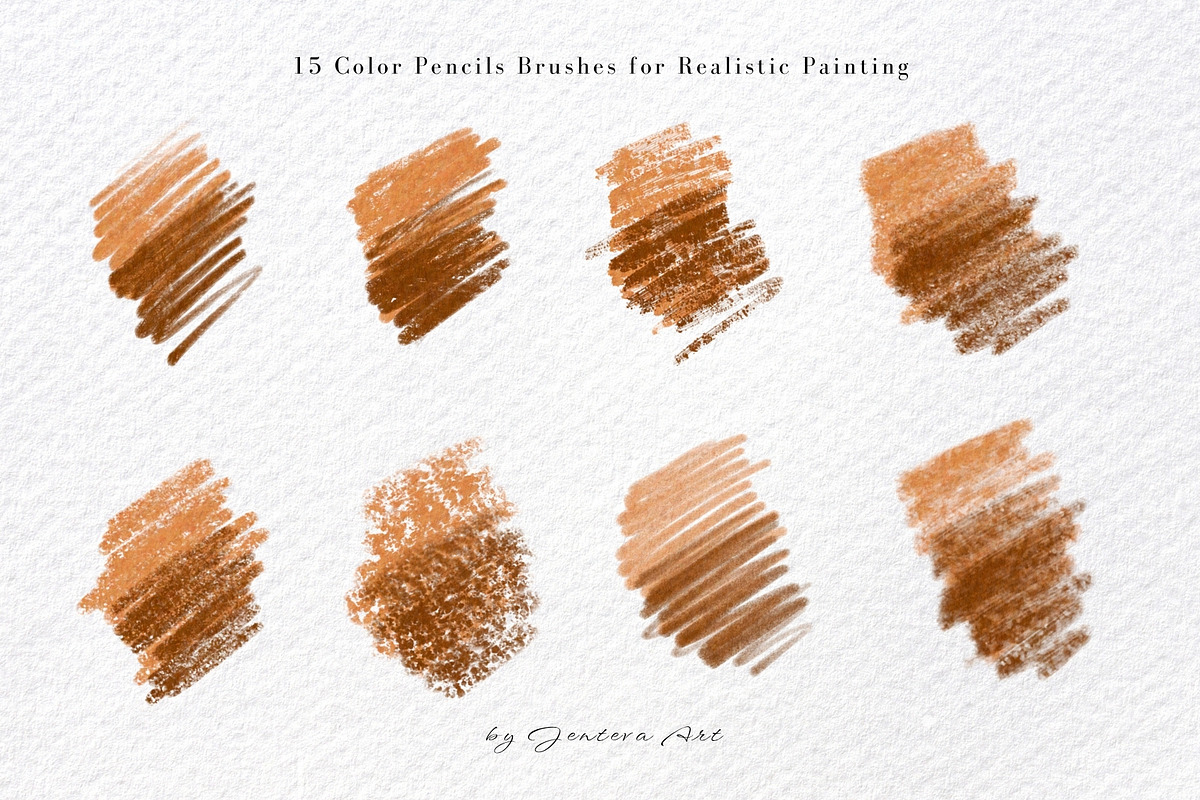 15 Procreate Color Pencils Brush Set, a Brush Add-On by Jenteva Art (Photo 2 of 16)
