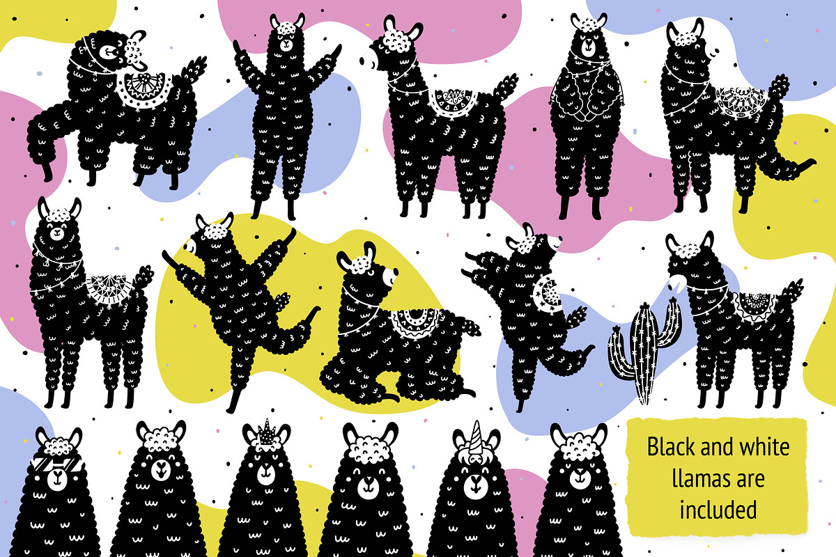 Oh Llama Graphic Pack, an Animal Illustration by Gulnara Sabirova (Photo 9 of 22)