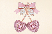 Valentine Cherry Rhinestone PNG, an Illustration by DreamPrint404 (Thumbnail 6 of 6)