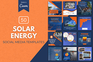 Solar Energy Canva Templates Bundle, a Social Media Template by Canvagator