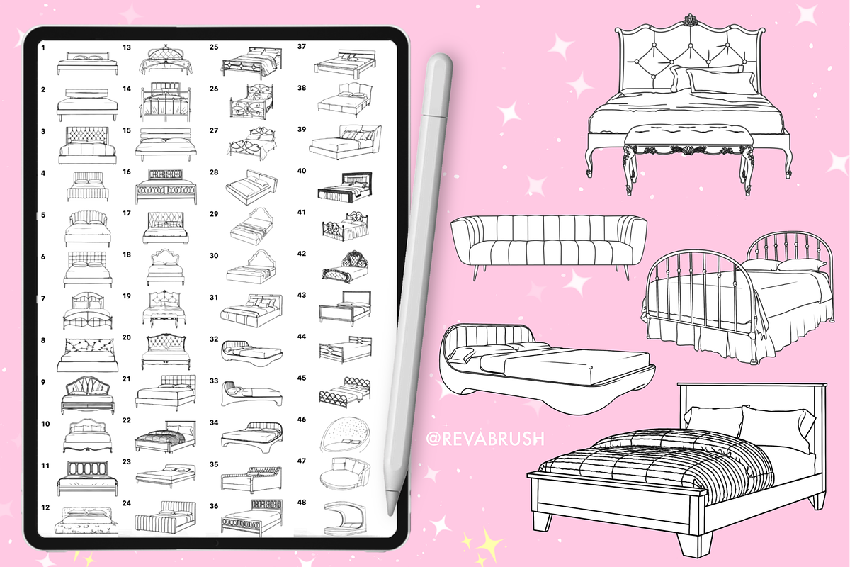 Procreate Interior Home brushes, a Brush Add-On by Revabrush (Photo 5 of 8)