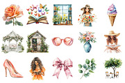 Peach Blush Summer Planner Clipart, an Illustration by Design Market (Thumbnail 2 of 5)