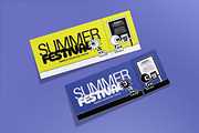 Yellow Retro Summer Festival Ticket, a Card Template by graphicook (Thumbnail 3 of 3)