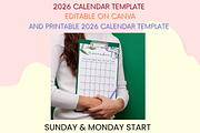 2026 Calendar Template - Canva, a Templates & Theme by Adalin Shop (Thumbnail 8 of 12)